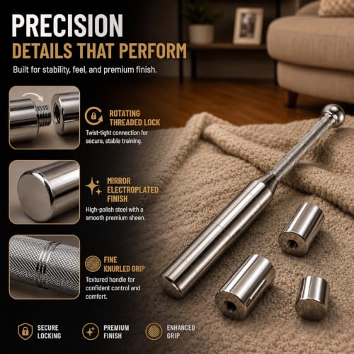 EAST MOUNT Adjustable Steel Macebell for Full Body Strength Training, 6-in-1