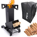 StarBlue Collapsible Rocket Stove with Free Carrying Bag - Portable Camping Wood Stove