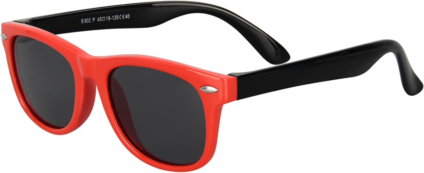 Skiennix Kids Polarized Sunglasses - UV Protection Flexible Rubber Shades | 1-24 Pcs Options