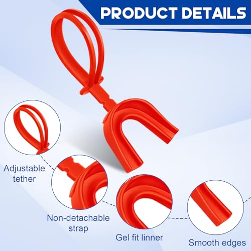 Colorful Football Mouth Guard with Strap - Youth & Adult Sports Safety Set of 10
