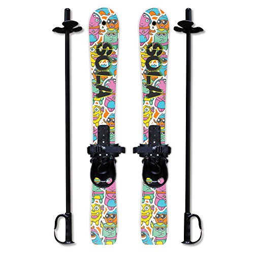 SOLA Kids Gaggle Cross Country Ski Set for Ages 3-4 - Beginner Winter Snow Gear