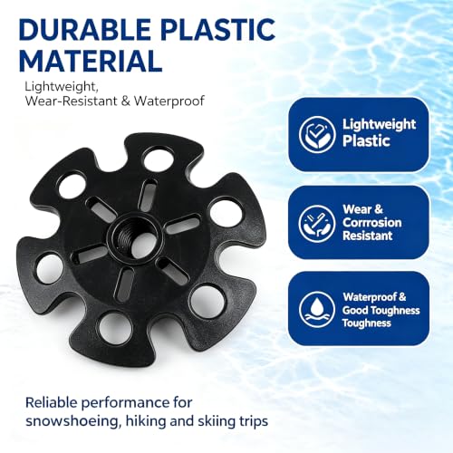 10 Pack Snow Basket Replacement for Trekking and Ski Poles