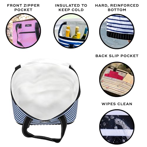 SCOUT Stiff One Insulated Cooler Nantucket Navy - Hard Bottom, 30 Cans