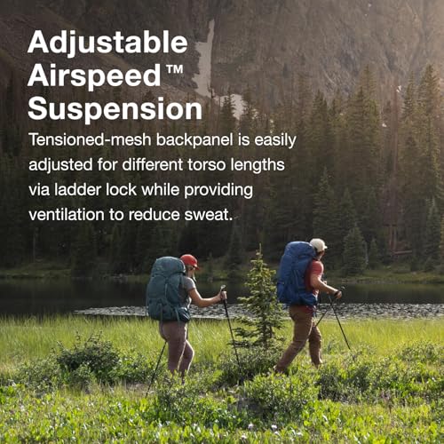 Osprey Rook 65L Hiking Backpack - Gray, Adjustable Fit & Raincover - Variation of 65L / Dark Charcoal/Silver Lining