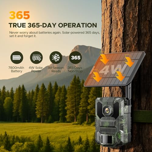 Cellular Trail Camera with 2.5K Live Feed and Built-in SIM Card