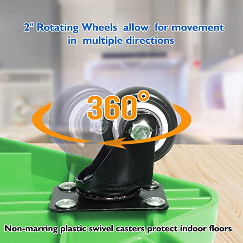 GSE Sports Indoor Gym Floor Scooter Board Set of 6 with Handles - Kids Play