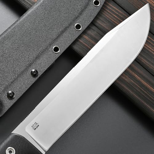 Sitivien ST12 Plus Fixed Blade Knife with Sleipner Steel & G10 Handle - Silver