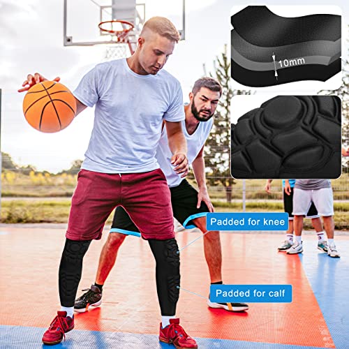 GUOZI Large Padded Knee & Shin Guards Calf Pads Protector 2 Pack