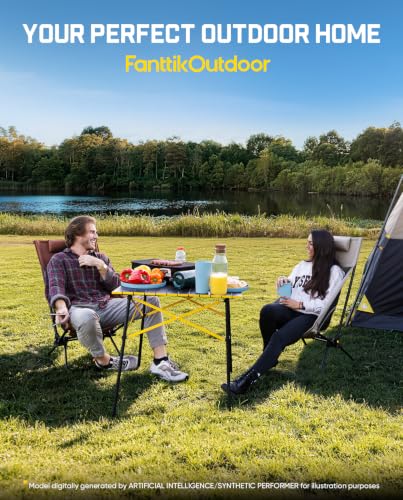 Portable Camping Table 27.8 x 27.6 Inch Folding Aluminum Outdoor Table with Carry Bag