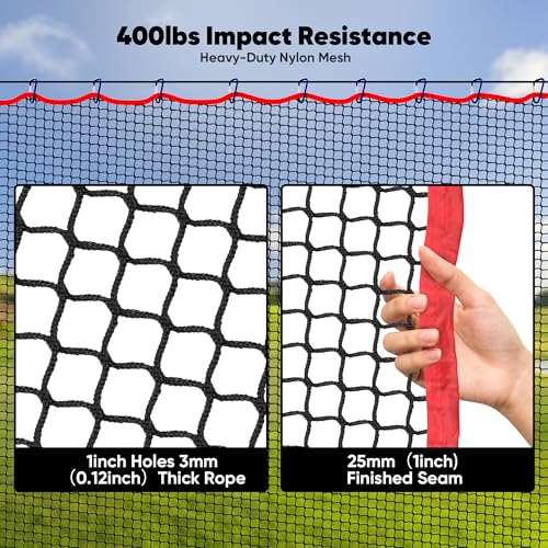TUBAGOU 10x20FT Golf Practice & Multi-Sport Net - Backyard Hitting Net with Accessories