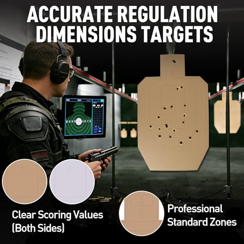 MARACOL 30x18 Inch Thick Reusable Shooting Targets with 1000 Pasters - Pack of 50
