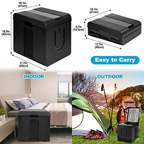XX-Large Black Portable Camping Toilet Foldable Travel Potty for Car, Home & Outdoor Use