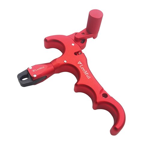 LeeMui Release Archery Release 360° Rotatable Thumb Release for Bow Archery Release Aids (Red)