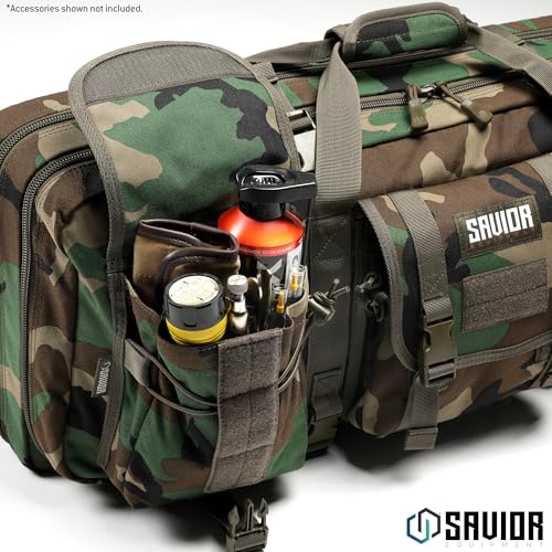 Double Rifle and Pistol Gun Case with Lockable Compartments & Padded Shoulder Strap