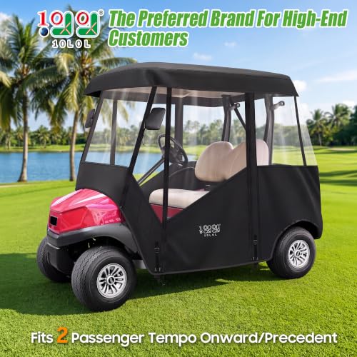 10L0L Golf Cart Enclosure for 2 Passenger Club Car Precedent/Tempo/Onward 58-Inch Roof - Winter Ready