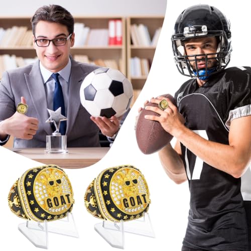 Misdary Championship Rings Bulk with Holder - 16/Goat Award Gift Set