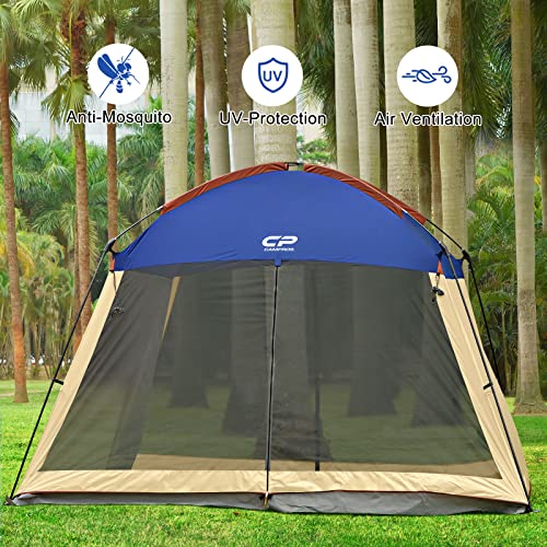 CAMPROS CP Blue 12x12 Ft Screen House Tent Canopy with Sun Wall