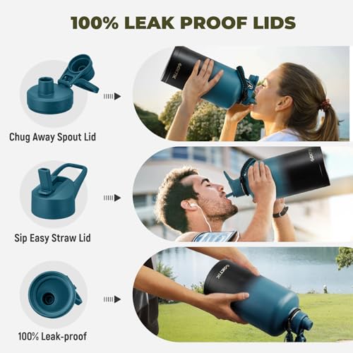 128oz Insulated Stainless Steel Water Bottle - Dark Night, Travel & Sports