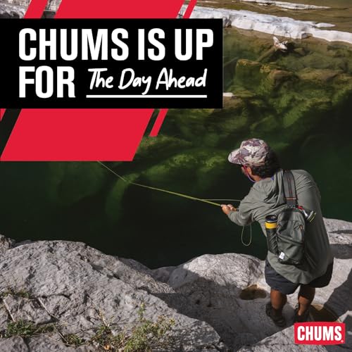 Chums Daytripper Hiking Sling Bag with Water Bottle Holder - Black