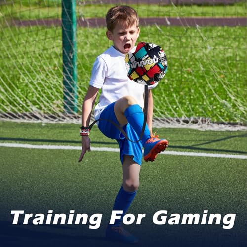 Soccer Training Belt with Adjustable Hand Straps and Elastic Ropes for Solo Practice