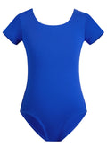 Gymnastics Leotards for Girls Toddler Ballet Dance Tumbling Outfits 5t 6 Kids Short Sleeve Gymnastic Biketard with Shorts Sparkly Dancwear Unitards Clothes Bodysuit (RoyalBlue, 6Y)