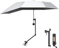 UPF 50+ Chair Umbrella by [Brand Name] - Portable Sun Shade with Secure Clamp & 360° Swivel for Ultimate Protection