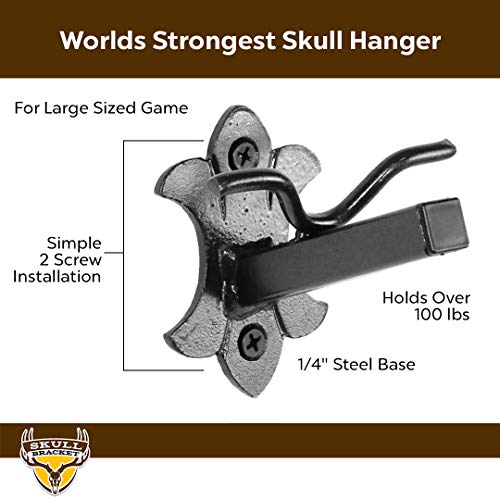 Heavy-Duty Buffalo Bracket - Elk Moose Cattle Skull Mounting Support - USA Made, Oil-Rubbed Bronze Finish (Variation of THIS listing)