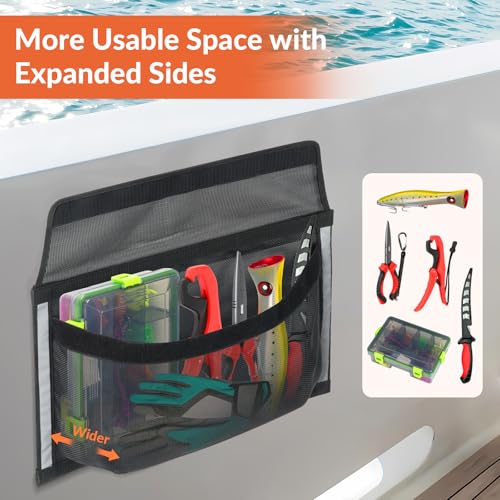 Large Boat Storage Bag with Full-Enclosure Lid - 18x12 Inch Marine Organizer