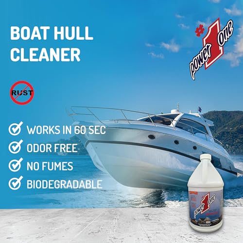 1 Gallon Boat Hull Cleaner for Fiberglass - Hard Water & Rust Stain Remover - Pack of 1