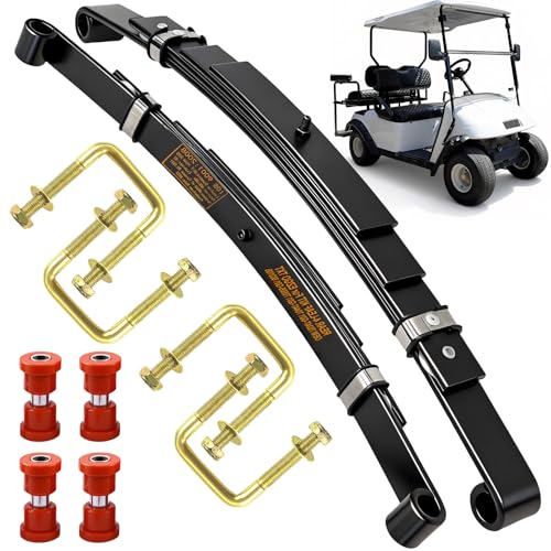 Heavy-Duty 4-Leaf Golf Cart Rear Leaf Springs Kit for EZGO TXT & Medalist