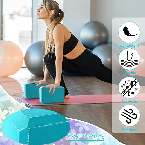 Yoga Blocks Bulk 20 Pack - 9 x 6 x 3 Inch High-Density EVA Foam Support