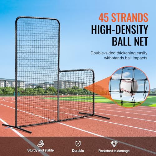 7x7 ft Baseball & Softball Pitching Net with Steel Frame, Double-Sided Mesh & Carry Bag