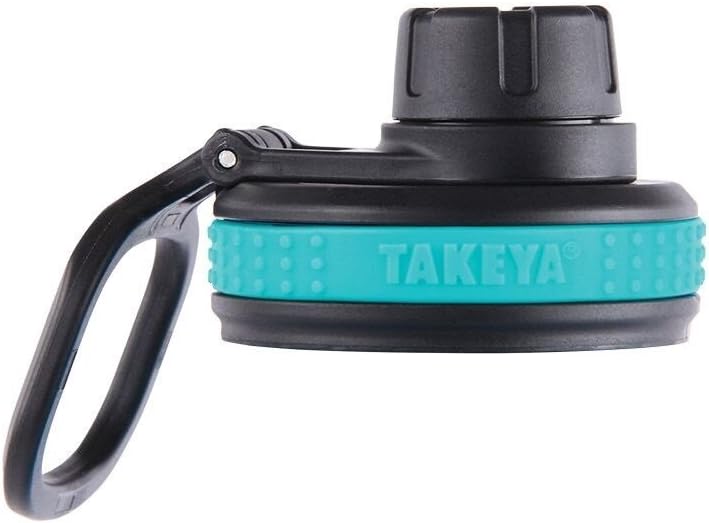 Takeya Originals Spout Lid - Durable BPA-Free Replacement Lid with Carry Handle - Ocean Color