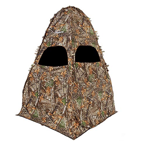 Ameristep Outhouse Spring Mossy Oak Break-Up Ground Blind - Hunting Concealment, Portable, 78"