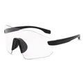 SOJOS Running Sunglasses for Women Man, Lightweight TR90 Frameless UV400 Protection Wrap Around Sport Goggles, Clear Lens, SJ2352