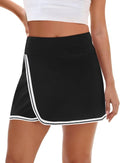 Fisoew Women's Golf Skorts - Quick Dry Athletic Tennis & Running Skirts with Pockets | Striped Design