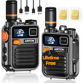 2 Pack Walkie Talkies with Unlimited Range 4G LTE POC Radio Secure Encrypted Communication