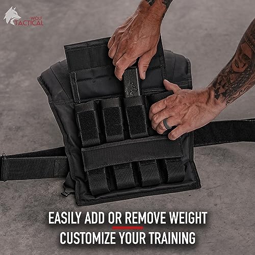 Weighted Training Vest Men 35 LB Black - Adjustable Strength Workout Gear