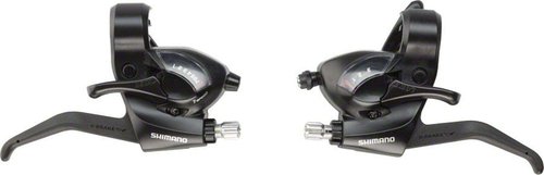 Shimano Shift/Brake Lever, Set, ST-EF413X7-SPEED, EZ-FIRE PLUS2F-STEEL/RESIN, for V-Brake, Black