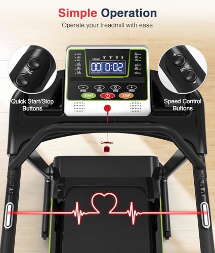 Walking Treadmill for Seniors with Long Handrails - Low-Speed Home Exercise Equipment