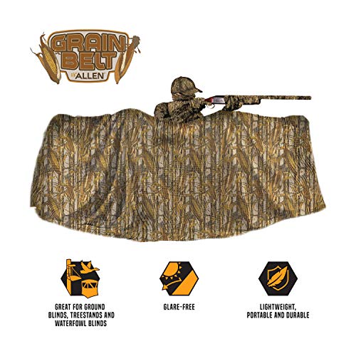 Natural Grain Belt Camouflage Burlap for Hunting - 12ft x 54in, Noiseless & Durable