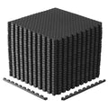 CAP Diamond Black Interlocking Foam Gym Floor Tiles - 24 Pack, 3/4" Thick EVA Mats