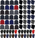 Winter Knit Gloves & Beanies Neck Gaiters Set Assorted 72 Pcs Winter Accessories