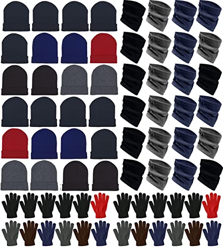 Winter Knit Gloves & Beanies Neck Gaiters Set Assorted 72 Pcs Winter Accessories
