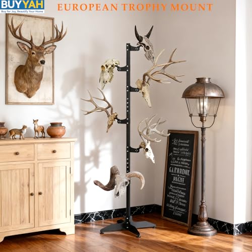 Adjustable Trophy Mount Display Rack for Deer Antlers and Skulls