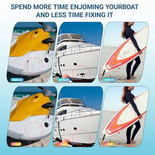 Marine Fiberglass Repair Kit Epoxy Resin for Holes & Cracks - Waterproof & UV-Resistant