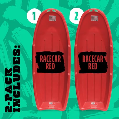 Flexible Flyer 2-Pack Winter Lightning Snow Sleds for Kids & Adults 48 Inch Toboggan