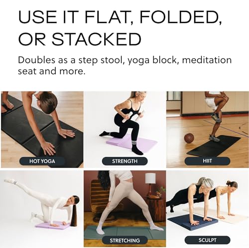 Stakt Foldable Yoga Mat Pro Black - Non Slip 2-in-1 Exercise & Pilates Mat
