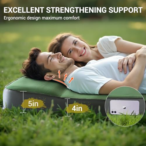 Elegear Self-Inflating Foam Sleeping Pad with Electric Pump - Army Green, Full