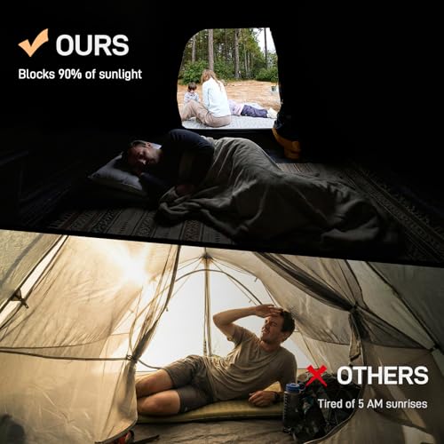 Ever Advanced Orange 4-Person Instant Camping Tent with Blackout & Waterproof 8' x 7'